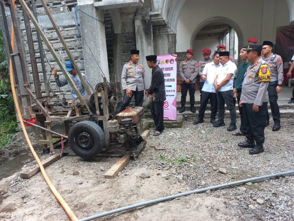 Peringati Hari Jadi Reserse ke – 78 Polres Kediri Bantu Sumur Bor