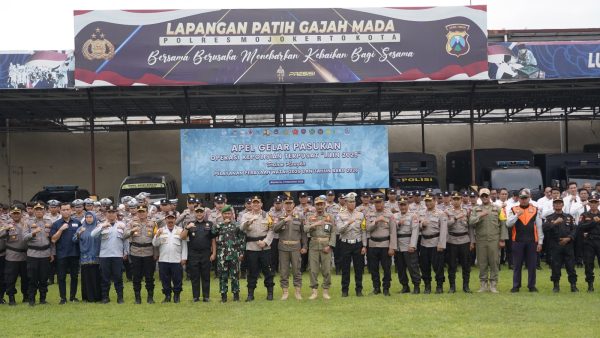 Polres Mojokerto Kota Siagakan 308 Personel Gabungan Amankan Natal dan Tahun Baru 2026