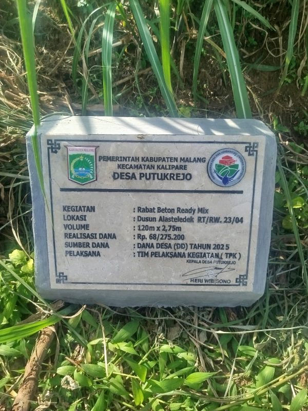 Rabat Beton Hancur dalam Hitungan Bulan, Dana Desa Putukrejo Diduga Jadi Bancakan