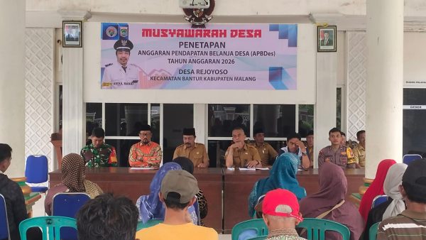 Musdes Rejoyoso Tetapkan APBDes 2026, Transparansi dan Aspirasi Warga Jadi Prioritas