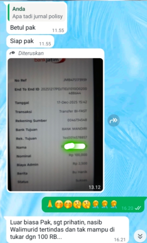 Sorotan Etika Jurnalistik: Dugaan Pemberian Uang ke Wartawan dalam Polemik SDN 2 Bakalan, Wali Murid Pertanyakan Independensi Media.