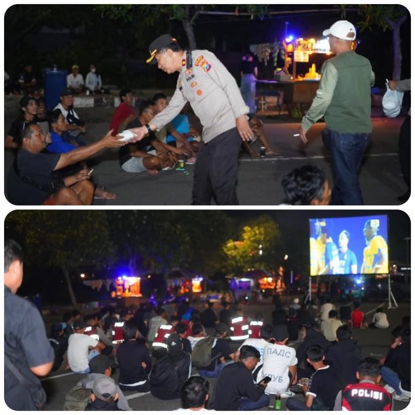 Polres Kediri Fasilitasi Bobotoh Nobar Persik vs Persib di SLG