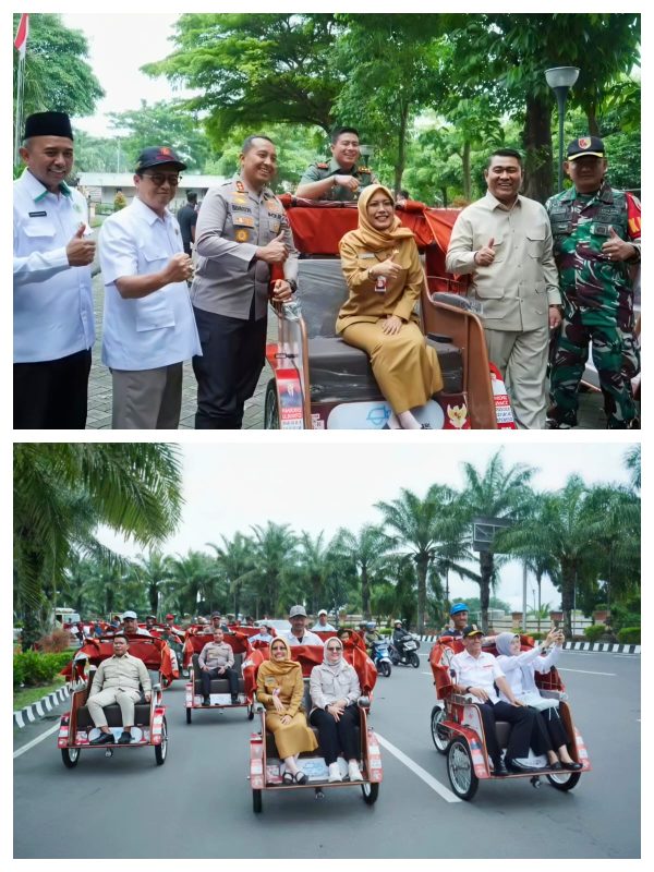 200 Becak Listrik Diserahkan di Kabupaten Kediri, Ringankan Beban Pengayuh Usia Lanjut