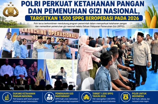 Polri Perkuat Ketahanan Pangan dan Pemenuhan Gizi Nasional, Targetkan 1.500 SPPG Beroperasi pada 2026