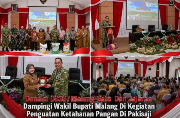 Dandim 0818/Malang-Batu Dan Jajaran Dampingi Wakil Bupati Malang Di Kegiatan Penguatan Ketahanan Pangan Di Pakisaji