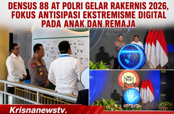 Densus 88 AT Polri Gelar Rakernis 2026, Fokus Antisipasi Ekstremisme Digital pada Anak dan Remaja