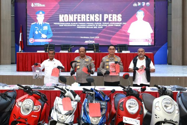 Polda Jatim Ungkap 320 Kasus 3C dan Kejahatan Jalanan Selama Mei 2026, Ratusan Pelaku Diamankan