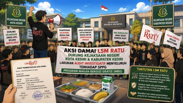 LSM RATU Siapkan Aksi Damai, Dorong Audit Investigatif Menyeluruh Program MBG di Kediri