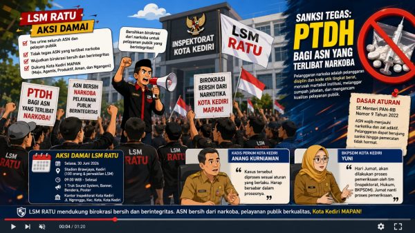 LSM RATU Siap Turun Jalan, Desak ASN Terlibat Narkoba Disanksi Tegas: Jangan Ada yang Dilindungi