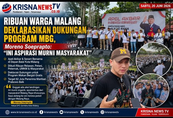 Ribuan Warga Malang Deklarasikan Dukungan Program MBG, Moreno Soeprapto: Ini Aspirasi Murni Masyarakat